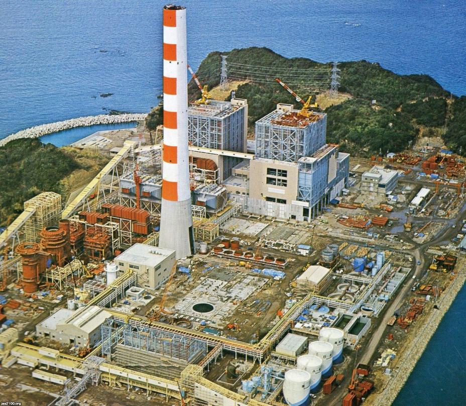 火力発電（石炭、昭和55年） 完成間近の松島火力石炭発電所（電源開発） ジャパンアーカイブズ Japan Archives